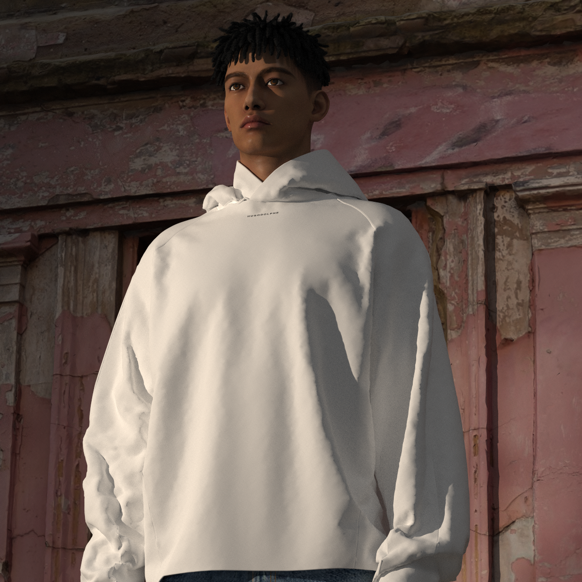 Hoodie No. 1 garment and silhouette study