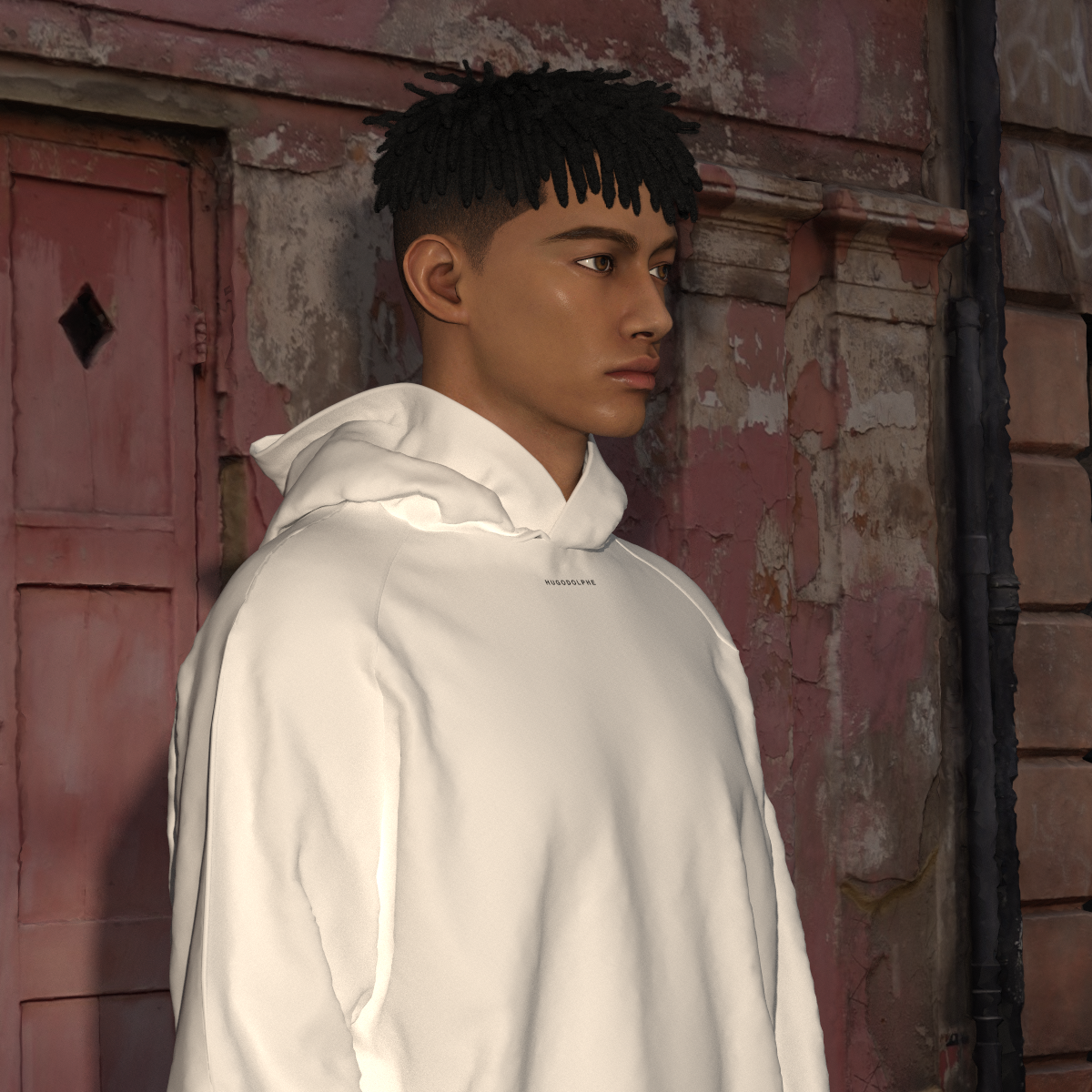 Hoodie No. 1 side-profile study