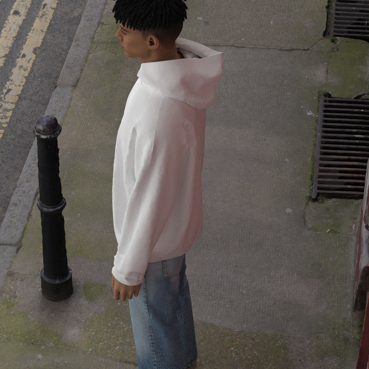 Hoodie No. 1 full-length editorial image